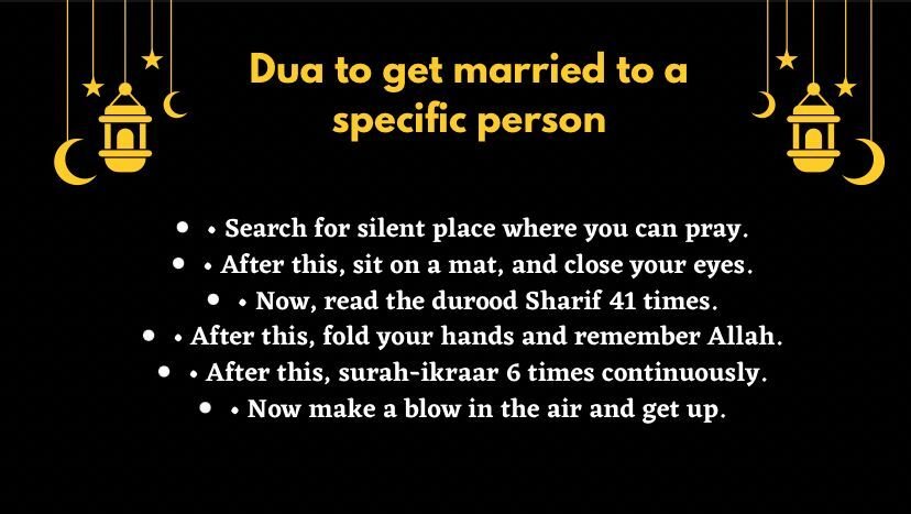 Dua To Get married To A Specific Person