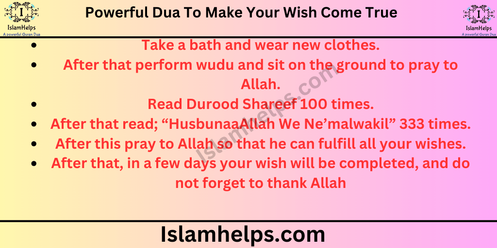 Dua To Make Your Wish Come True