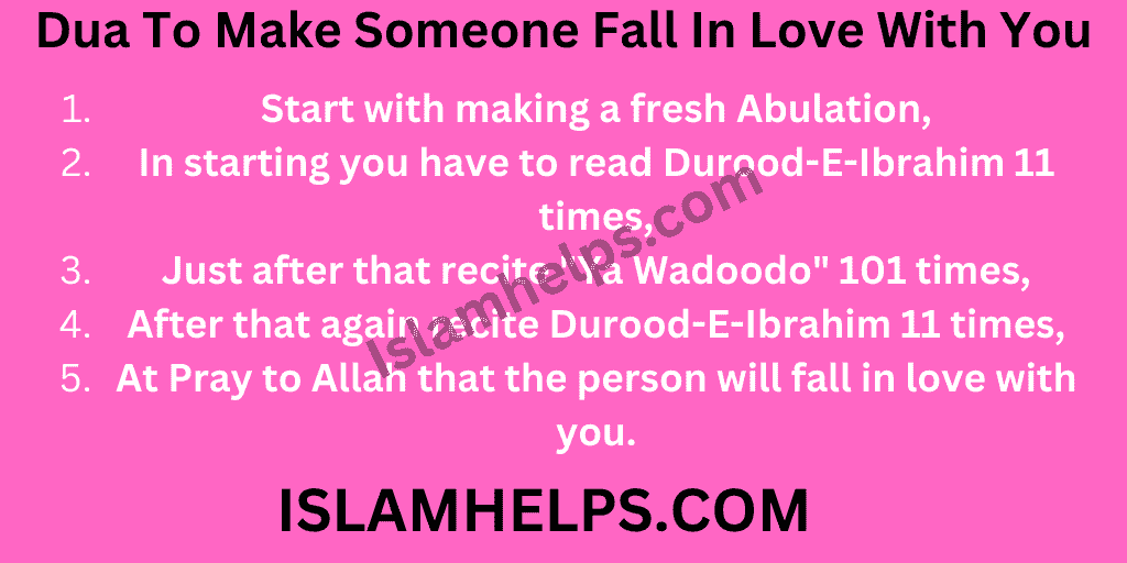 Dua To Make Someone Fall In Love With You 
