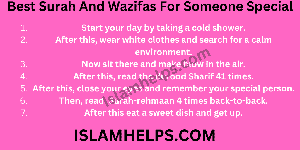 Best Surah And Wazifas For Someone Special