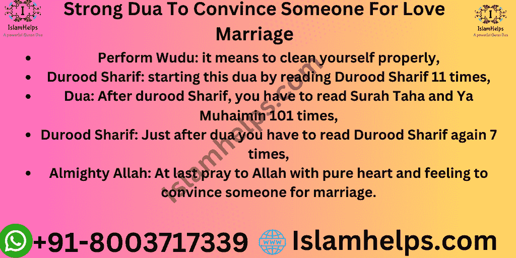 Dua To Convince Someone For Love Marriage