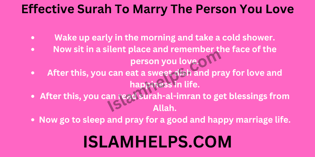 Effective Surah To Marry The Person You Love