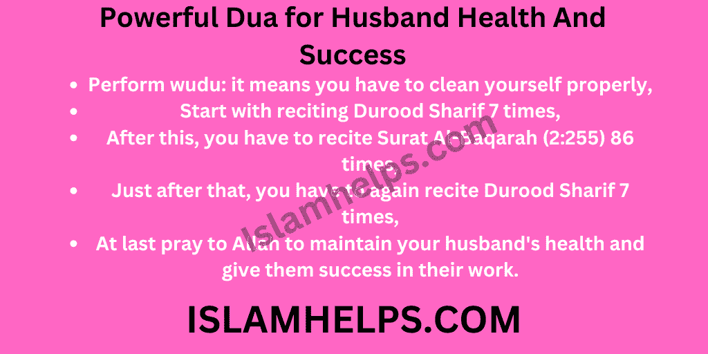 Powerful Dua for Husband Health And Success
