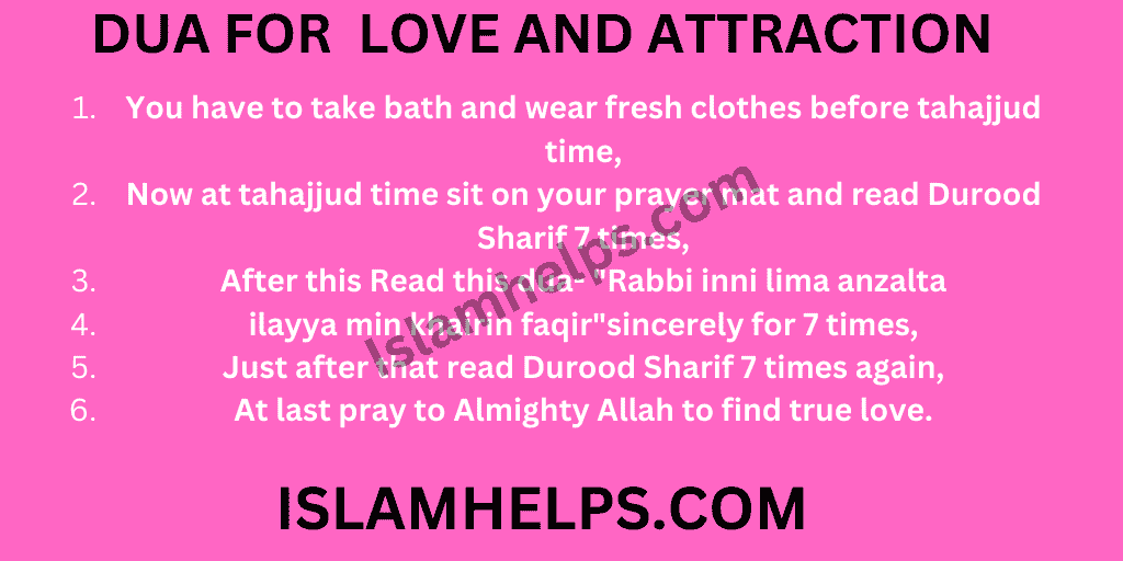 DUA FOR LOVE AND ATTRAACTION