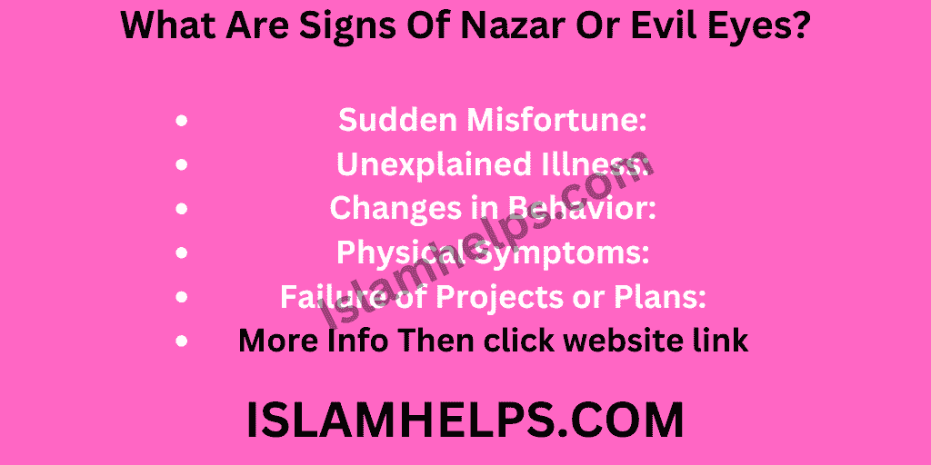 What Are Signs Of Nazar Or Evil Eyes?