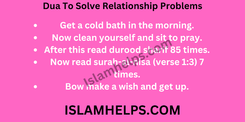 Dua To Solve Relationship Problems