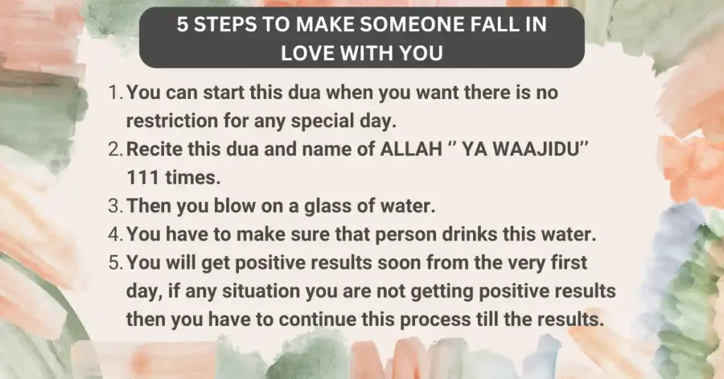 dua to make someone fall in love with you 