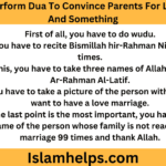 5 Steps To Perform Dua To Convince Parents For Love Marriage And Something