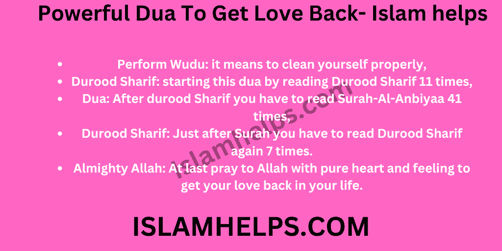 Powerful Dua For Love Back In Islam
