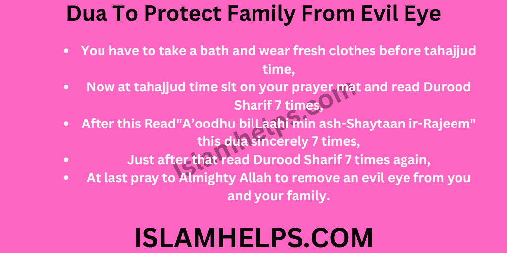 Dua To Protect Family From Evil Eye