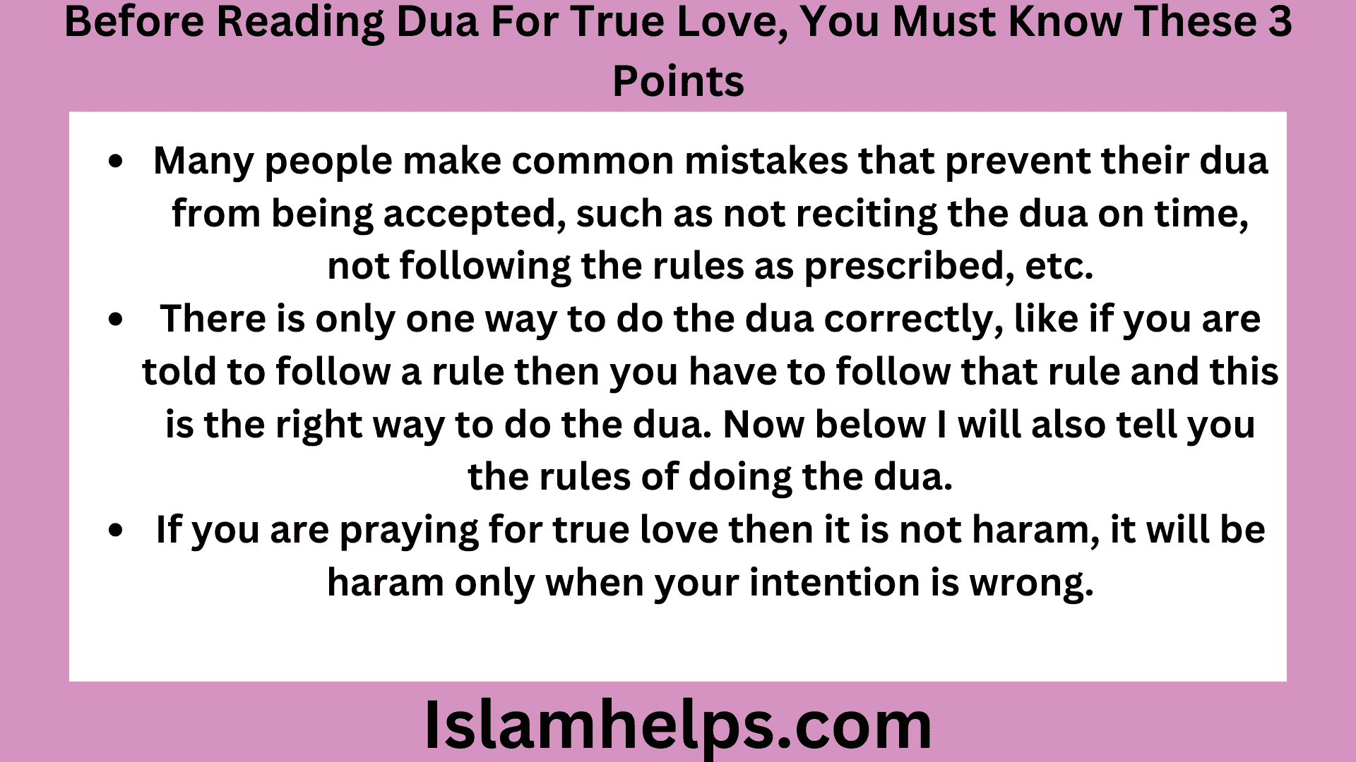 Before Reading Dua For True Love, You Must Know These 3 Points