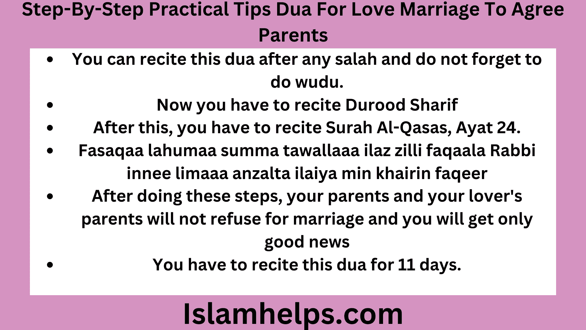 Step-By-Step Practical Tips Dua For Love Marriage To Agree Parents