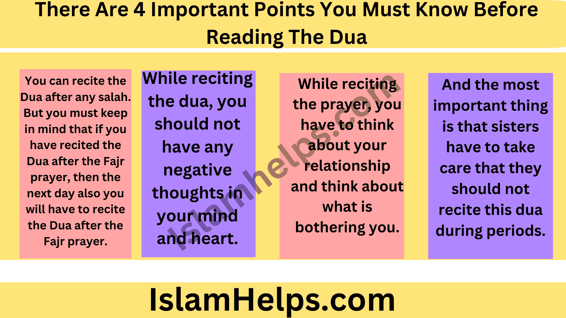 There Are 4 Important Points You Must Know Before Reading The Dua