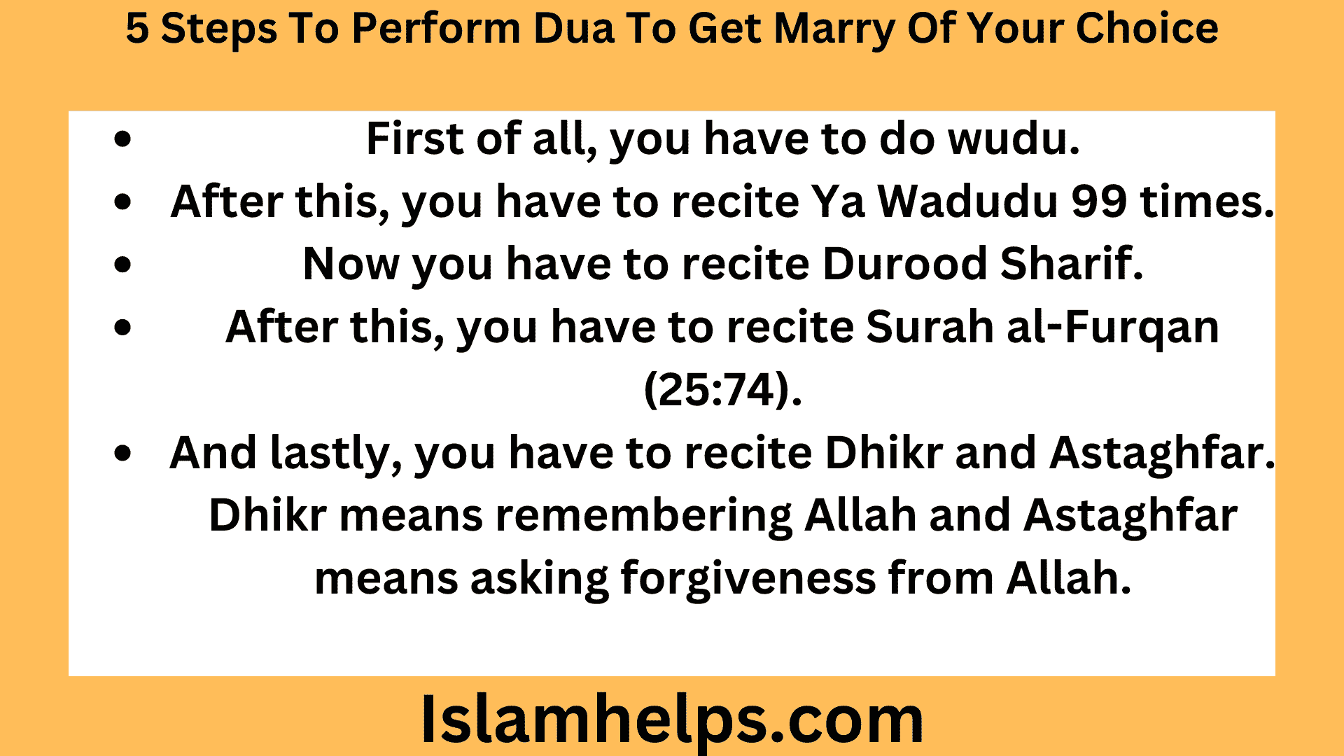 5 Steps To Perform Dua To Get Marry Of Your Choice