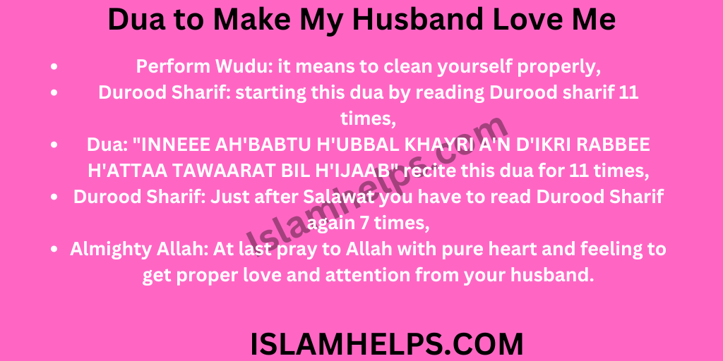 Dua For Husband Love And Attention